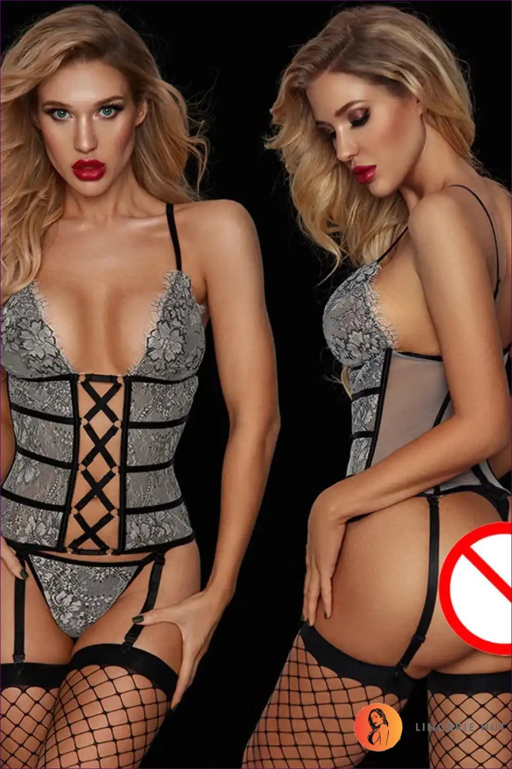 Lace Bodysuit with Plunge Neck - Quiet Bedroom Glam for Backless, Bodysuit, Boudoir, Cutout, Evening Wear