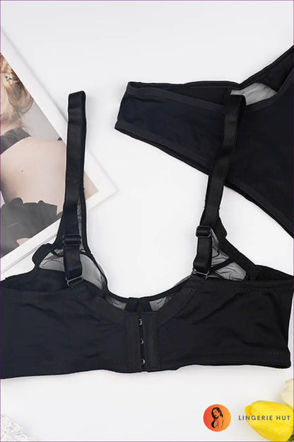 Lace Bralette Set with Mesh Panels - Effortless Allure for Bikini, Bra Set, Everyday, just In, Lace