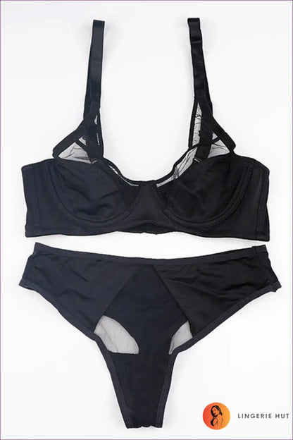 Lace Bralette Set with Mesh Panels - Effortless Allure for Bikini, Bra Set, Everyday, just In, Lace