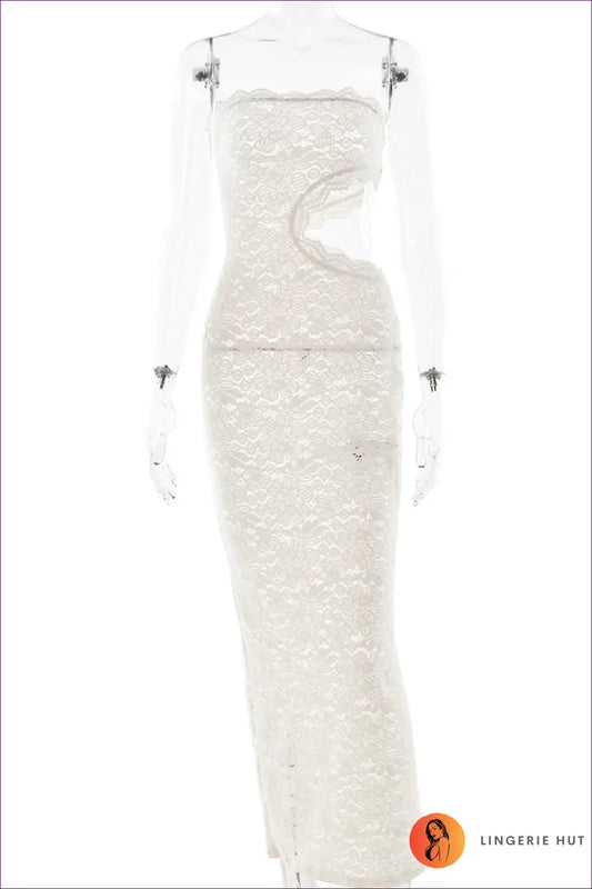 Lace Cut-out Maxi Dress - Understated Glamour - s / White - Dresses - Lingerie Hut - All Season • Backless • Bodycon