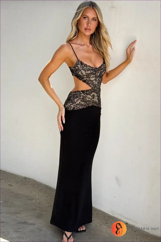 Lace Cut-Out Maxi Dress - Worth a Second Look