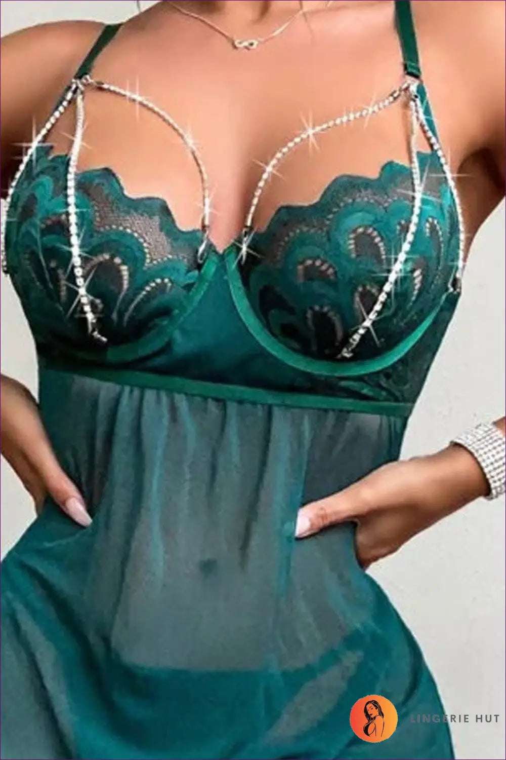 Lace Cutout Babydoll Dress - Understated Glamour - Lingerie - Hut - All Season • Boudoir