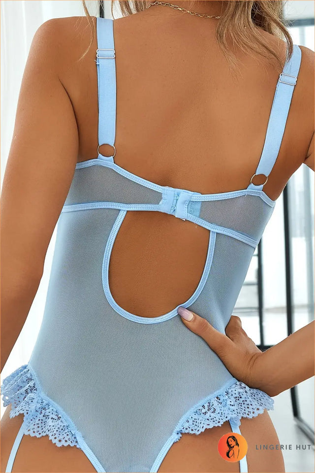 Lace Cutout Bodysuit with Harness Detail - Bold But Wearable