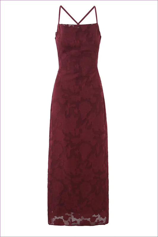 Lace Halter Maxi Dress with Backless Design for Backless, Date Night, Dress, Evening Wear, Formal Wear