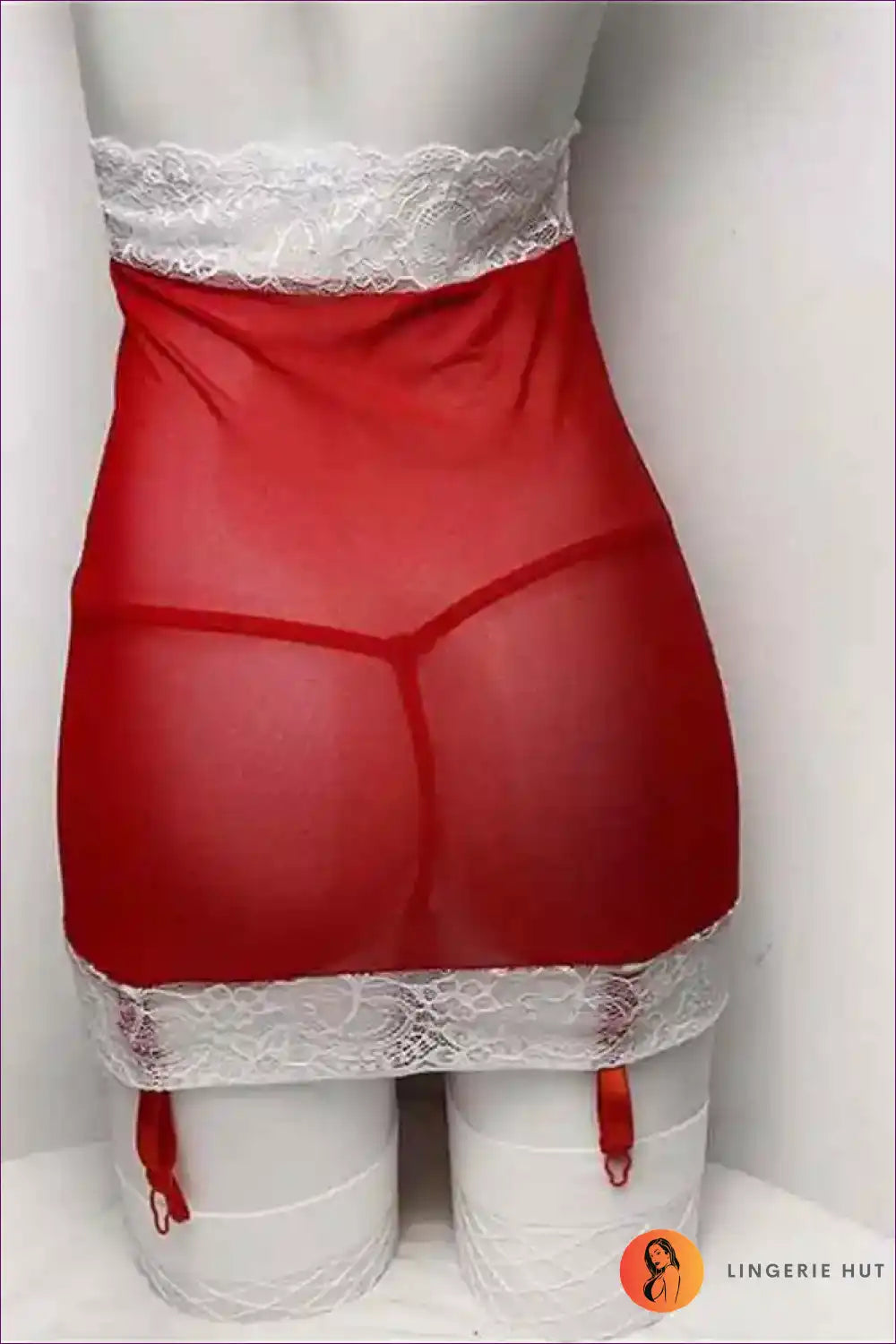 Lace Halter Nurse Dress with Mesh Panels - Bedroom Confidence for Babydoll, Boudoir, Glamour, Halter,