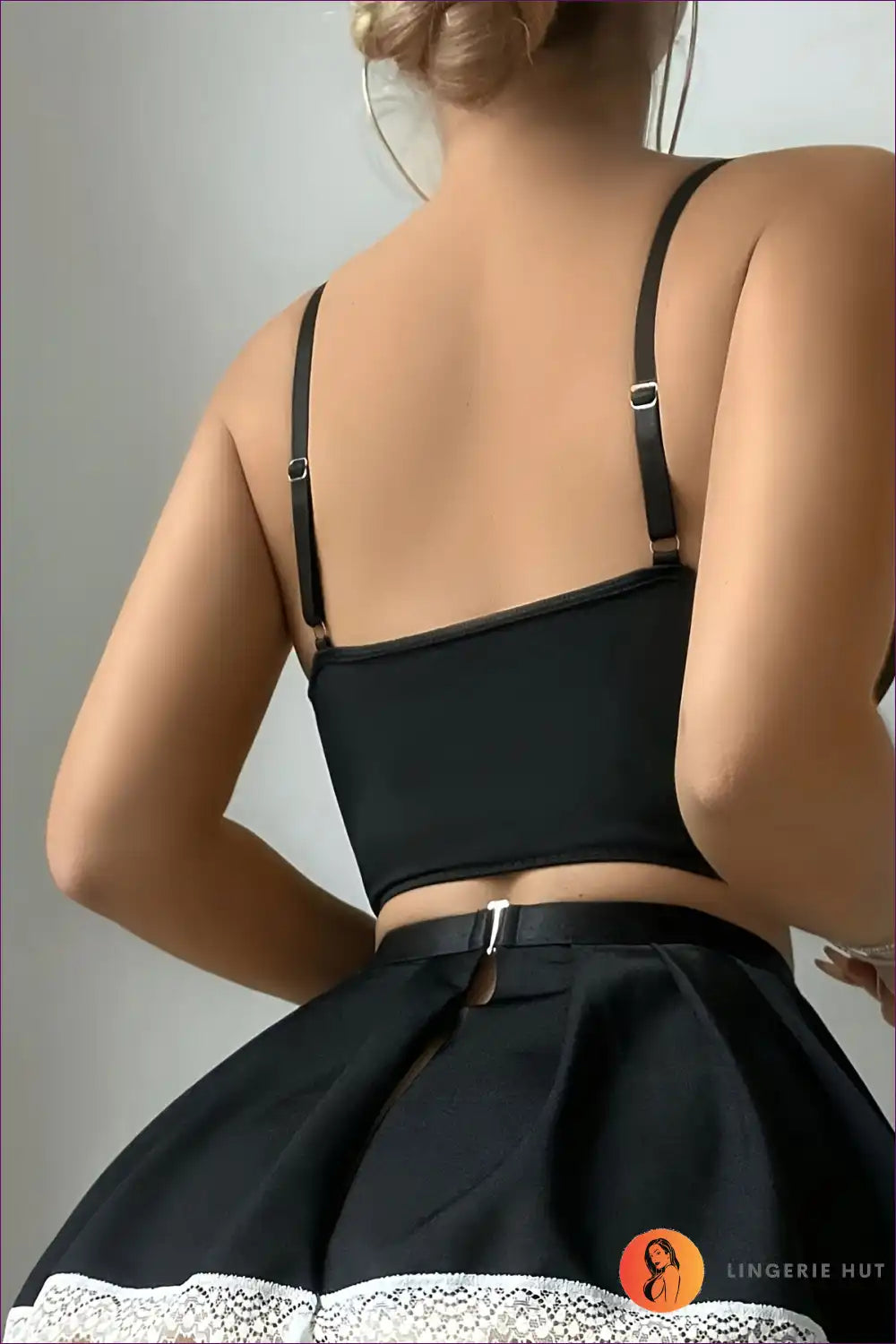 Lace Lingerie Set: Top Skirt Thong & Leg Ring for Boudior, Date Night, Lace, Lingerie, Nightwear