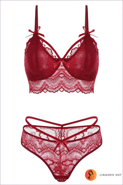 Lace Longline Bra Set with Strappy Panty - Dreamy Bridal Romance for Boudoir, Set, Bridal, Date Night,