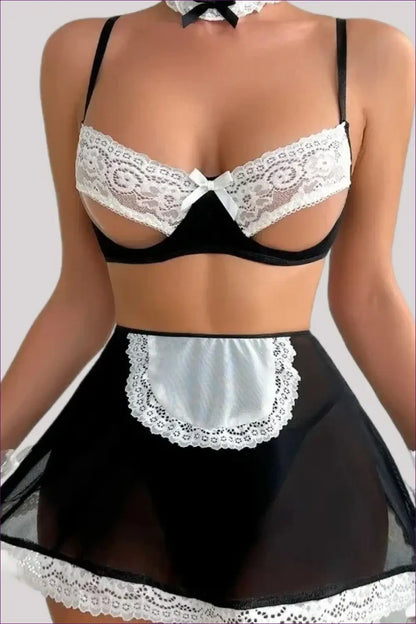 Lace Maid Costume with Apron Skirt - Private Role Play - Halloween • just in • Lingerie - Hut