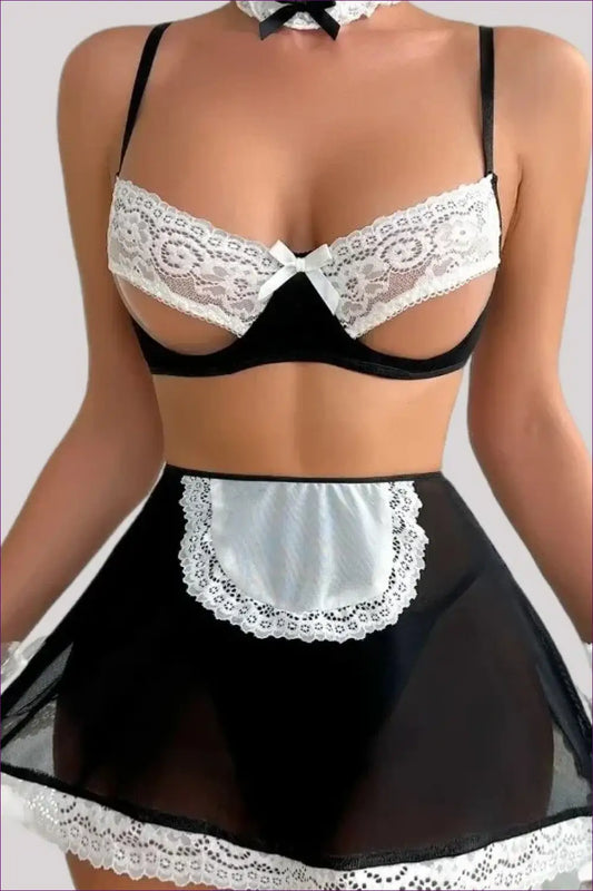 Lace Maid Costume with Apron Skirt - Private Role Play - Halloween • just in • Lingerie - Hut