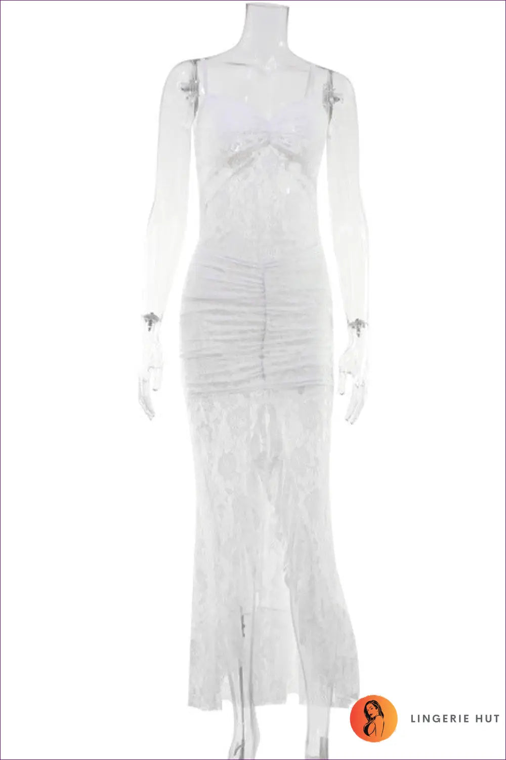 Lace Maxi High-low Dress - Effortless Summer Romance - s / White - Dresses - Lingerie Hut - Bridal • Evening Wear