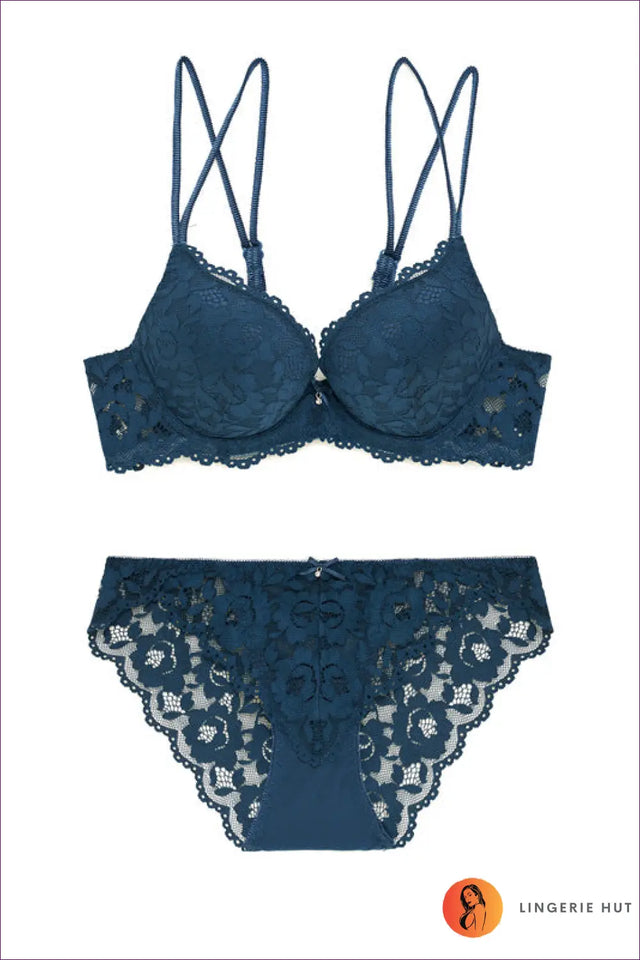 Lace Push-Up Bra Set with Comfort Fit - Night-Out Confidence