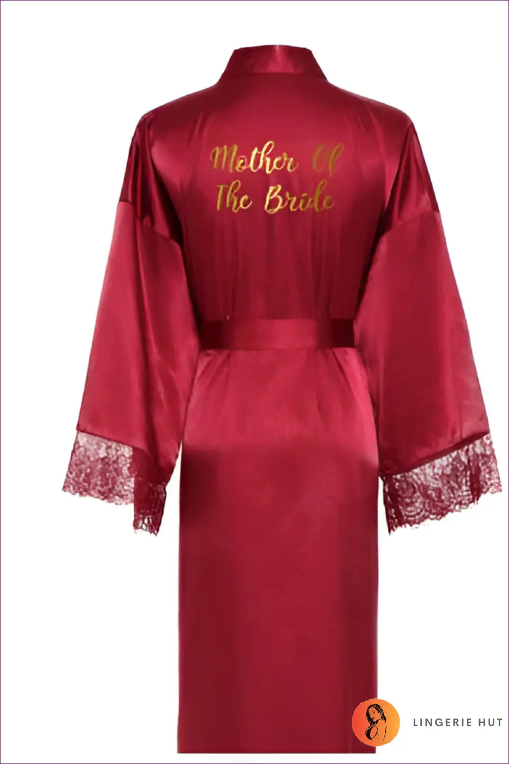 Lace Trim Satin Robe - the Honeymoon Edit - Mother of the Bride / s - Robes - Lingerie Hut - All Season • Bridal