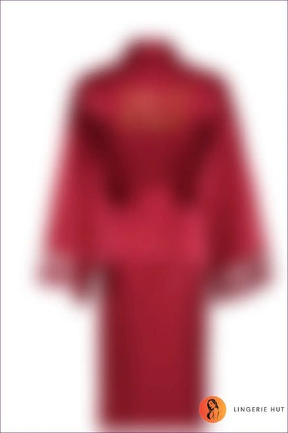 Lace Trim Satin Robe - the Honeymoon Edit - Sister of the Bride / s - Robes - Lingerie Hut - All Season • Bridal