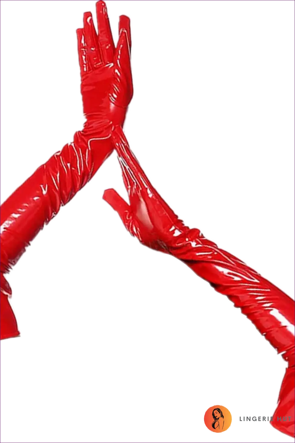 Lace-up Glossy Bodysuit with Opera Gloves - Bold Statement - Red / S-m - Clubwear • Glamour • just in • Lingerie - Hut