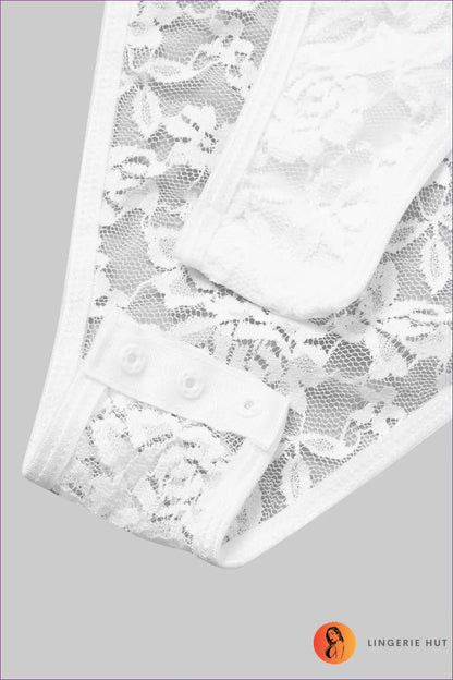 Lace V-neck Bodysuit with Long Sleeves - Bold but Wearable - Lingerie - Hut - Autumn • Boudoir • Date Night • Glamour