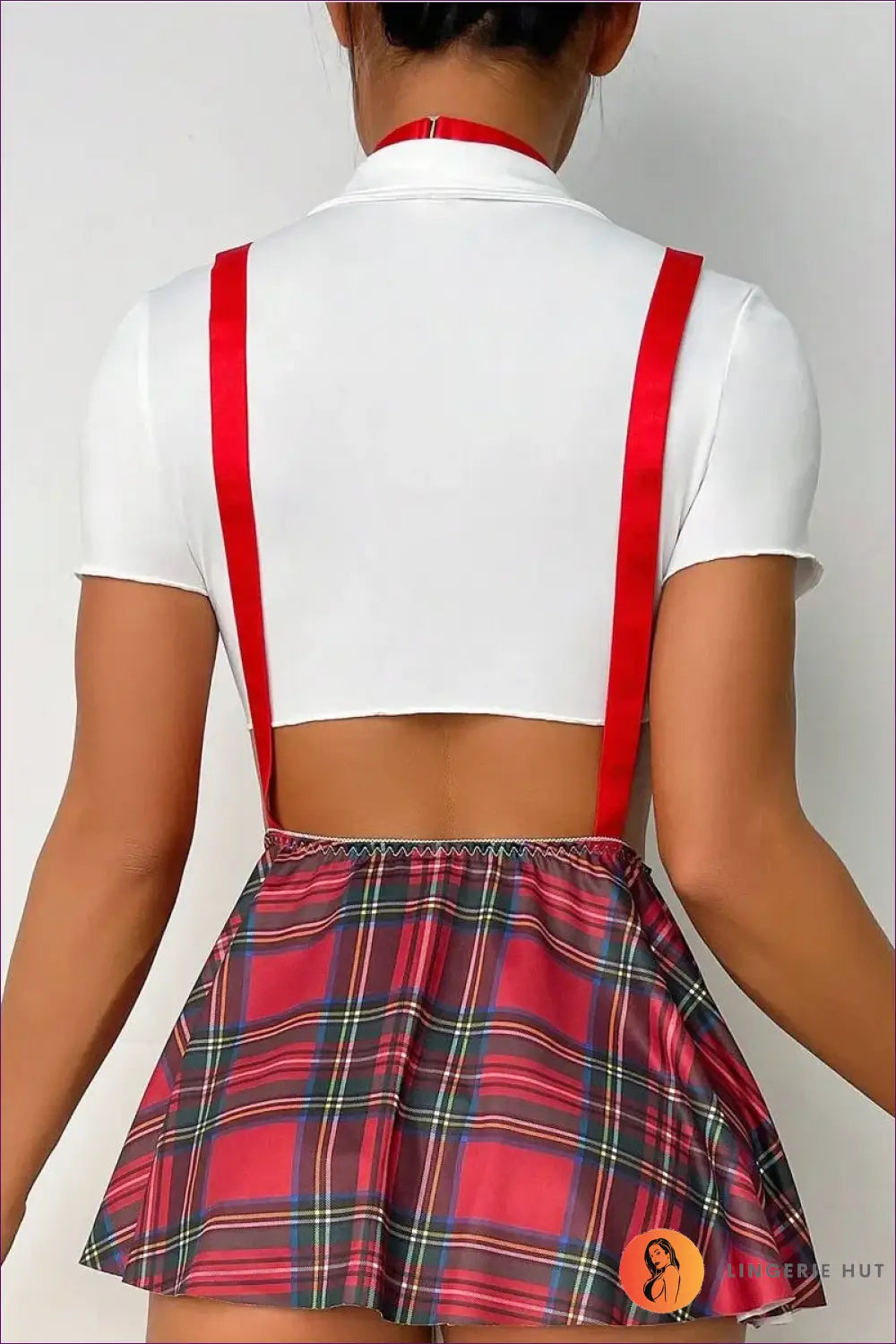 Latex-look Nurse Uniform Costume with Front Zip Outfit - Halloween • just in • Maid • Lingerie Hut