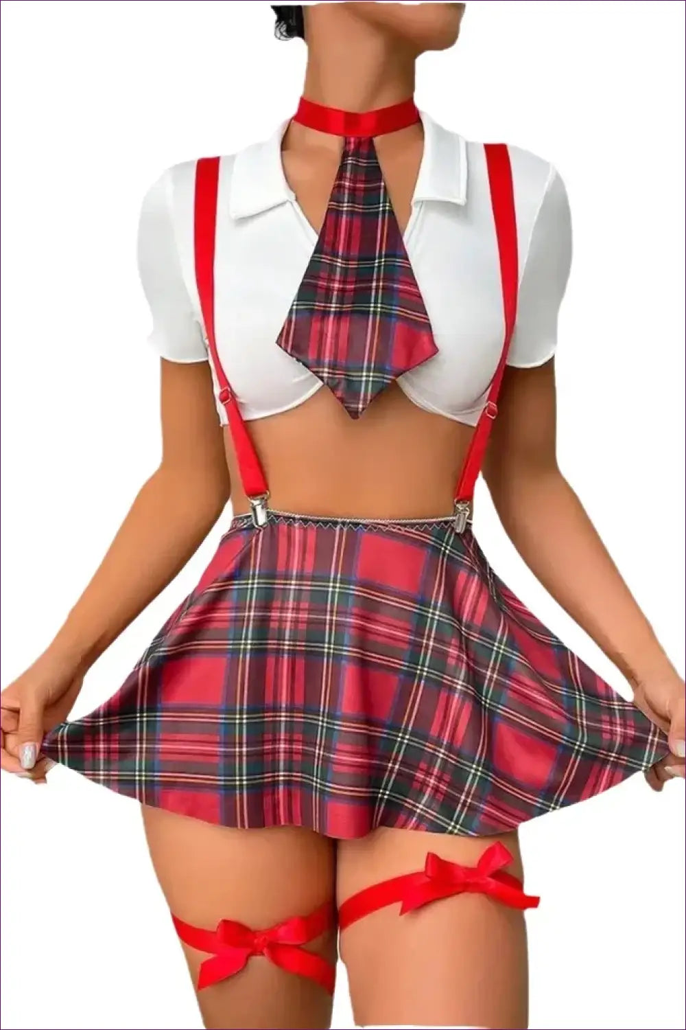 Latex-look Nurse Uniform Costume with Front Zip Outfit - Halloween • just in • Maid • Lingerie Hut