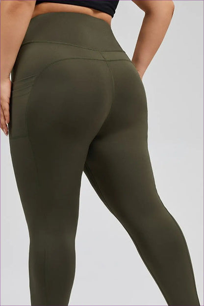 High-waisted Leggings with Side Pockets - Everyday Confidence - Lingerie Hut - Activewear • All Season • Casual • Cutout