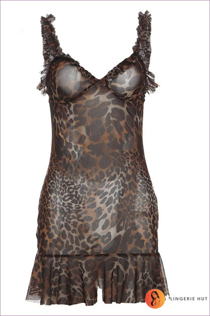 Leopard Print Bodycon Mini Dress - the one They’ll Ask About - s / Dresses - Lingerie Hut - Animal • Clubwear • Glamour