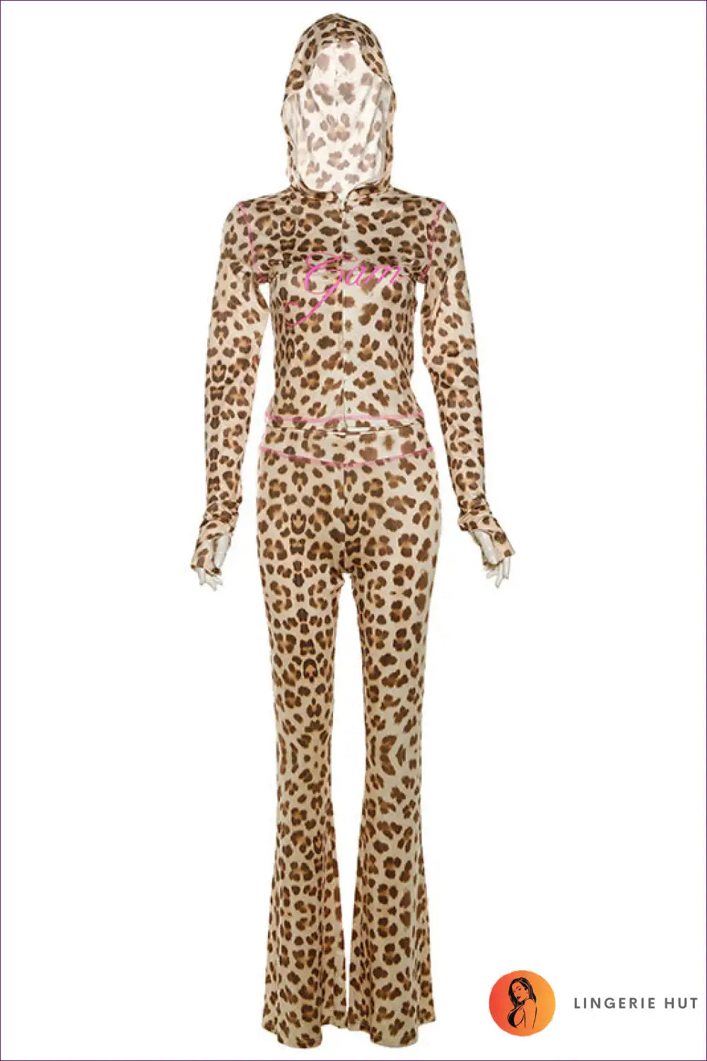 Leopard Print Co-ord Set - Fierce & Flirty for Animal, Autumn, Clubwear, co Ord, Loungewear