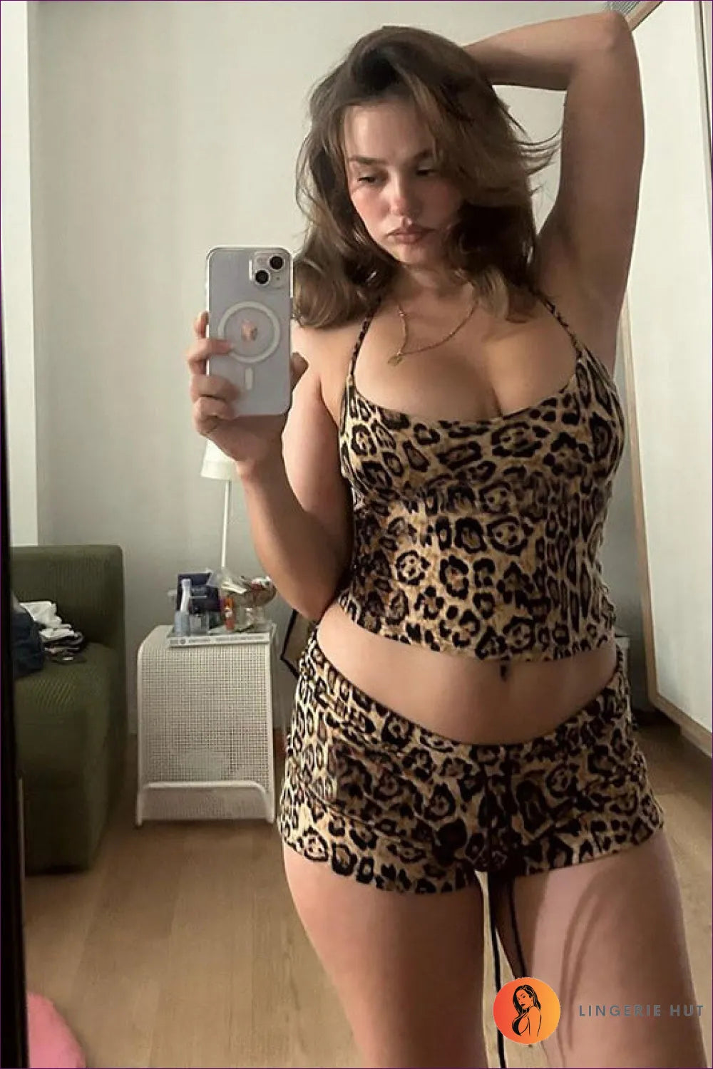 Leopard Print Cropped Top & Shorts - Wild Summer Vibes