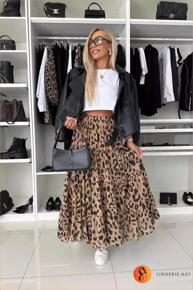 Leopard Print Maxi Skirt - Effortless Everyday Movement