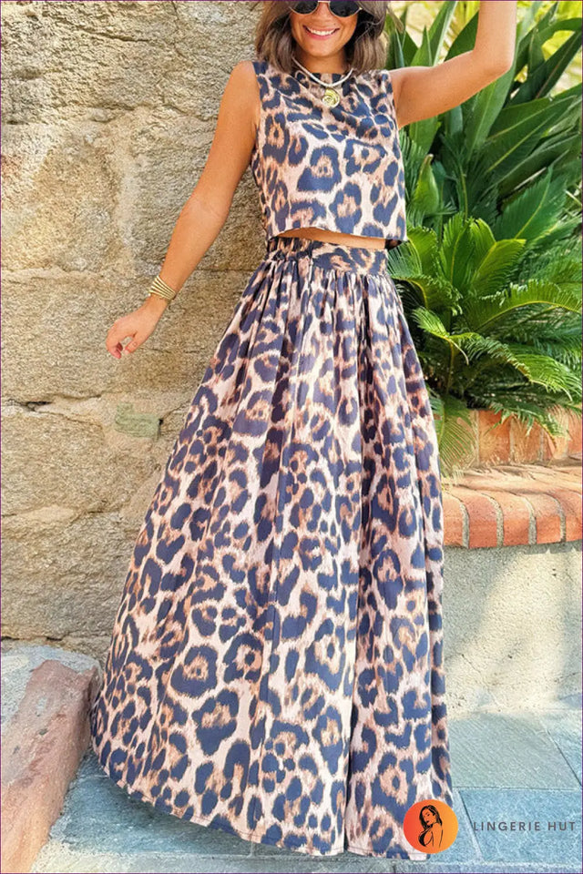 Leopard Print Co Ord Maxi Set - Bold Summer Expressions
