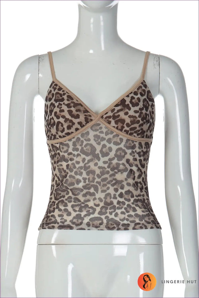 Leopard V-Neck Camisole Top - Bold But Wearable