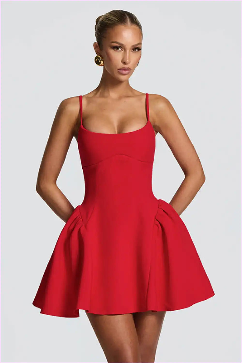 A-line Cami Dress with Ruched Detail - Effortless Daytime Chic for a Line, Casual, Dress, Dresses, Everyday