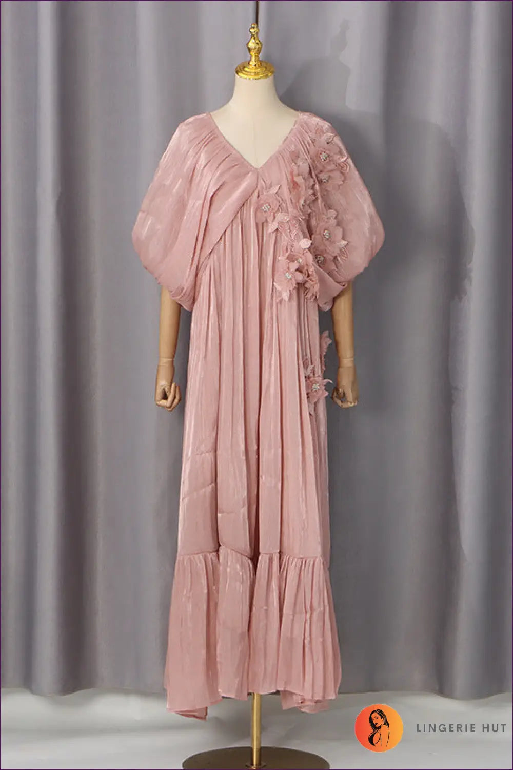 A Line Dress with Beaded Detail - Sunlit Ease - m / Pink - Casual • Cotton • Dresses - Lingerie Hut