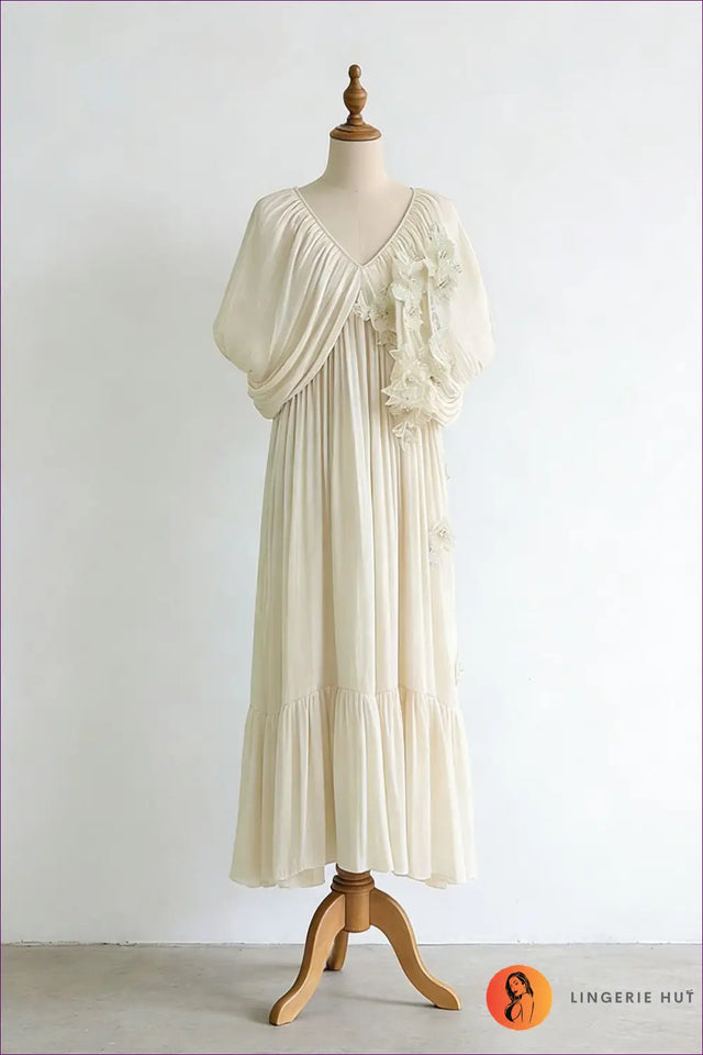 A Line Dress with Beaded Detail - Sunlit Ease