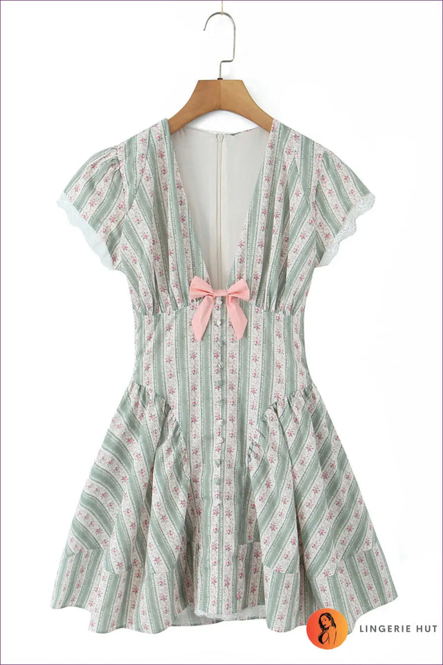 A Line Dress with Button Front Detail - Sunlit Ease