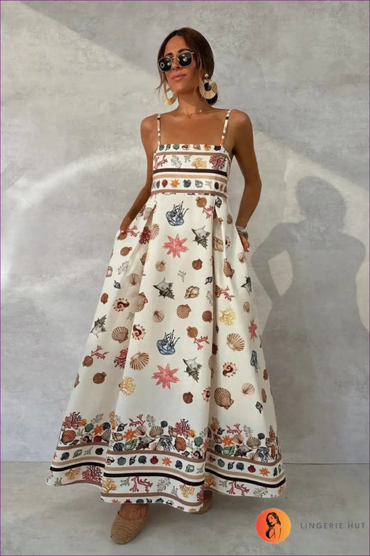 A Line Dress with Draped Detail - Warm Weather Poise - s / Ivory - Casual • Cotton • Dresses - Lingerie Hut