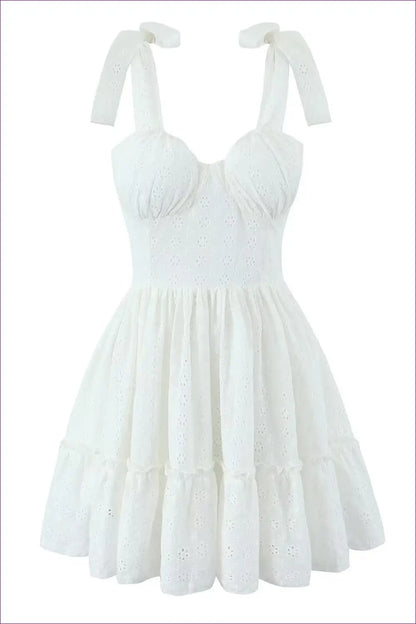 A Line Dress with Embroidered Detail - Quiet Confidence - Boho • Casual • Cotton • Lingerie Hut