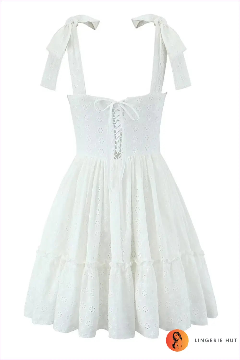 A Line Dress with Embroidered Detail - Quiet Confidence - Boho • Casual • Cotton • Lingerie Hut