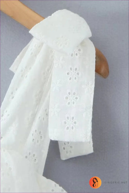 A Line Dress with Embroidered Detail - Quiet Confidence - Boho • Casual • Cotton • Lingerie Hut
