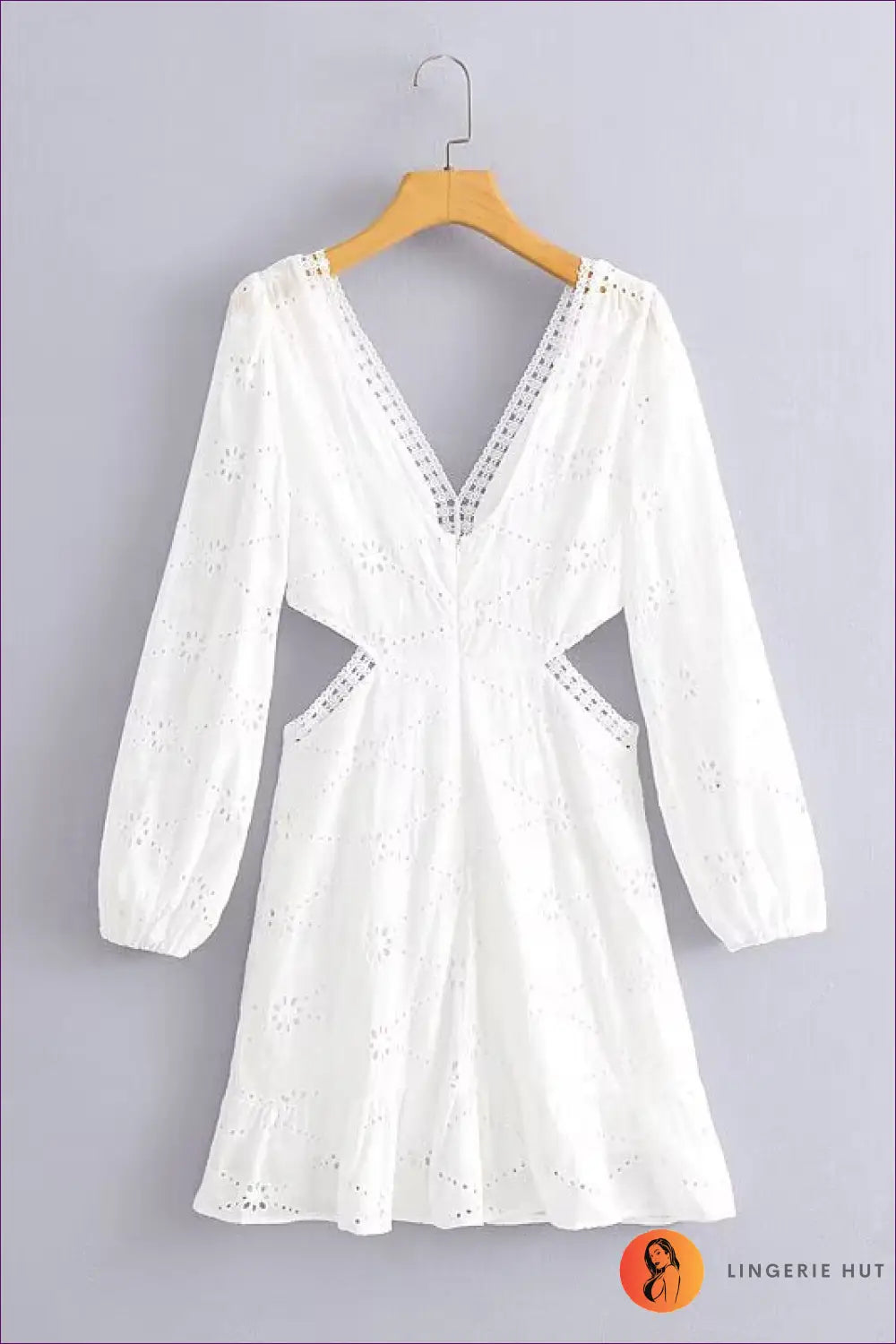 A Line Dress with Embroidered Detail - Sunlit Ease - Boho • Casual • Cotton • Lingerie Hut