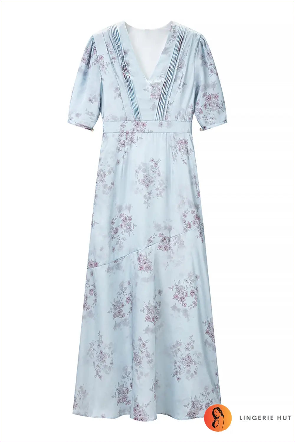 A Line Dress with Fitted Waist - Daylight Romance - s / Light Blue - Casual • Cotton • Dresses - Lingerie Hut