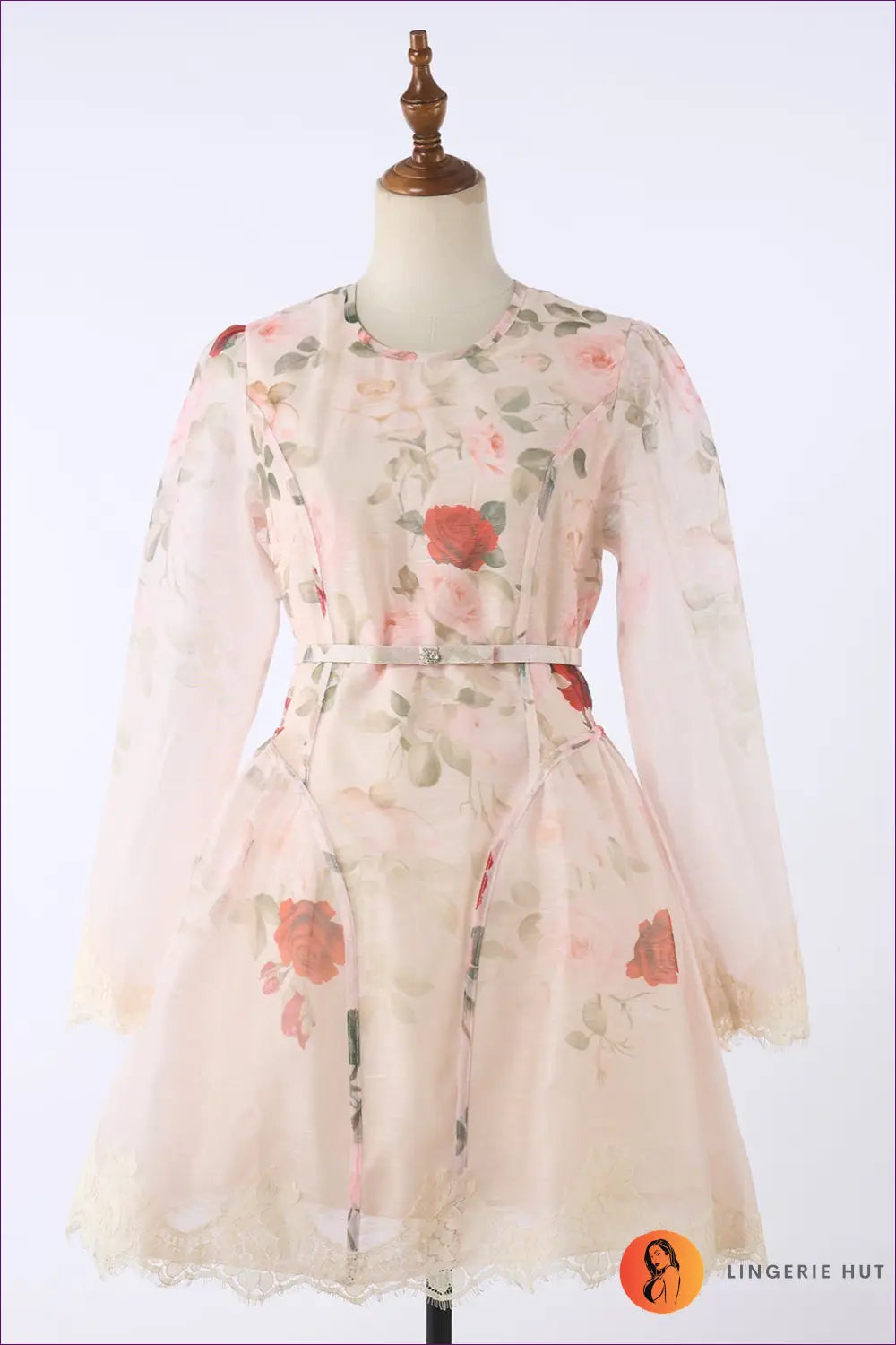 A Line Dress with Fitted Waist - Easy Elegance - m / Leopard - Casual • Cotton • Dresses - Lingerie Hut