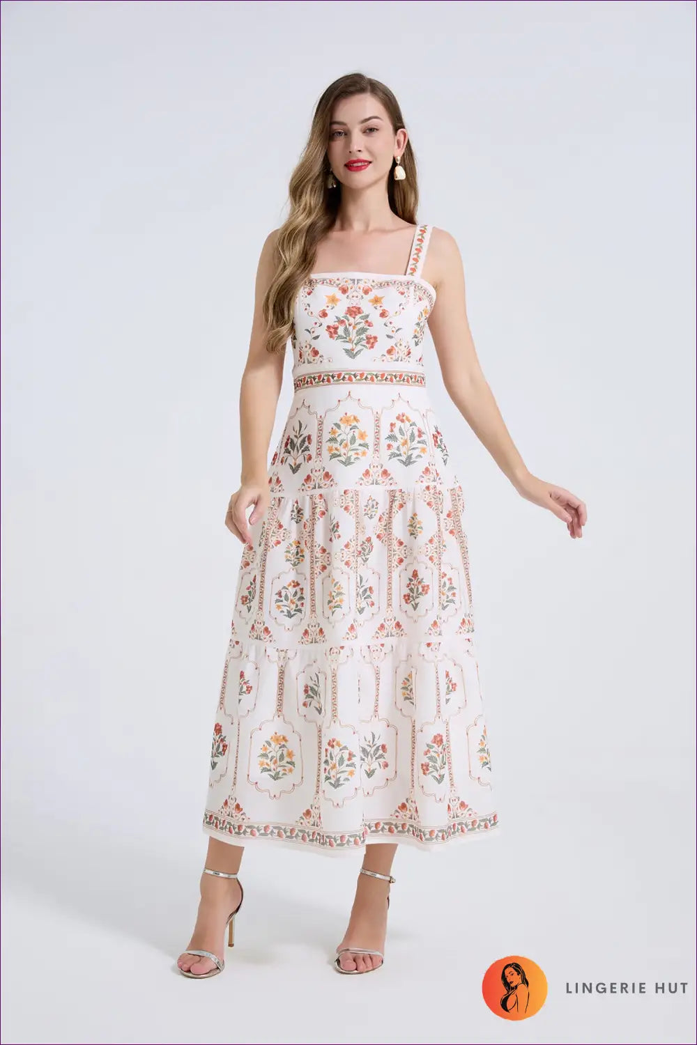 A Line Dress with Fitted Waist - Quiet Confidence - Casual • Cotton • Dresses - Lingerie Hut