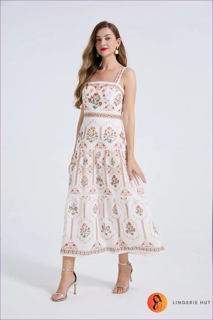 A Line Dress with Fitted Waist - Quiet Confidence - Casual • Cotton • Dresses - Lingerie Hut