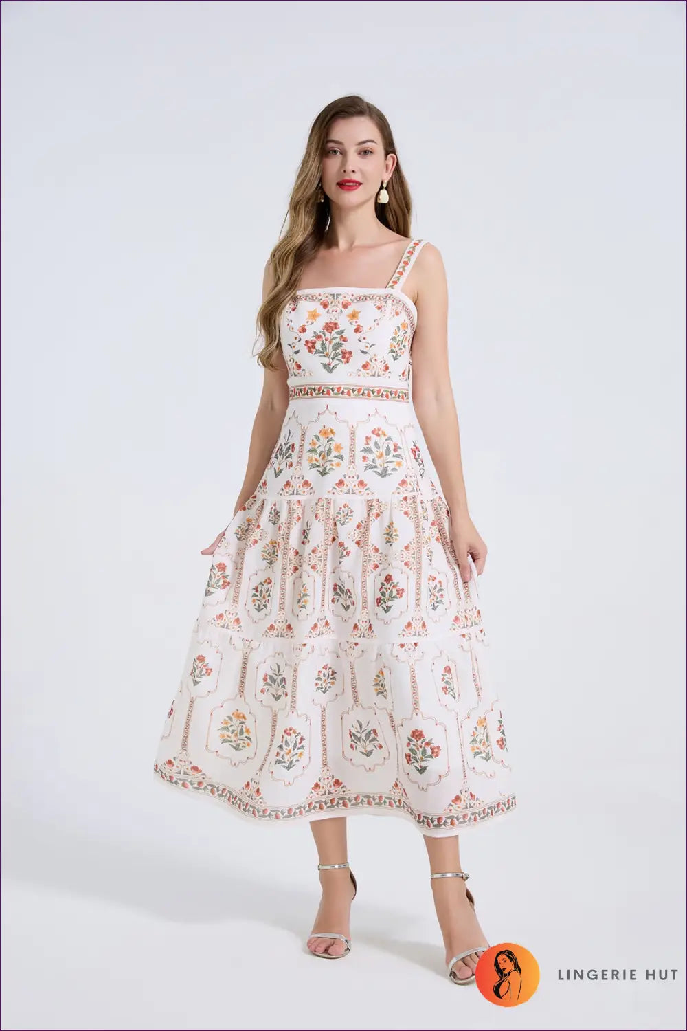 A Line Dress with Fitted Waist - Quiet Confidence - Casual • Cotton • Dresses - Lingerie Hut