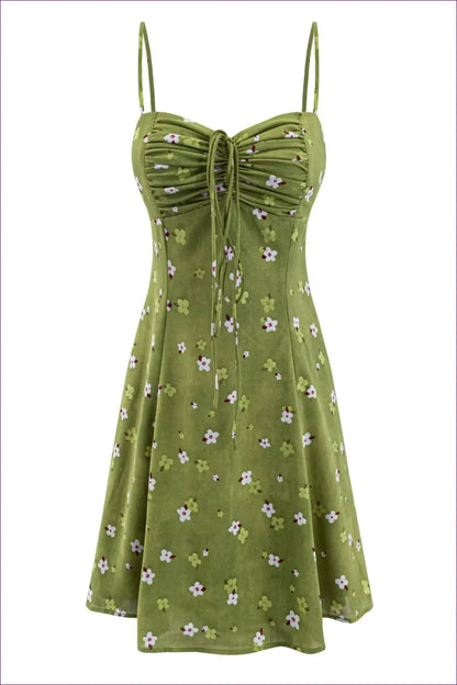 A Line Dress with Ruched Waist - Daylight Romance - Casual • Cotton • Dresses - Lingerie Hut