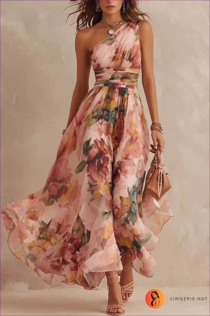 A Line Dress with Ruched Waist - Effortless Grace - s / Multi - Casual • Cotton • Dresses • Everyday - Lingerie Hut