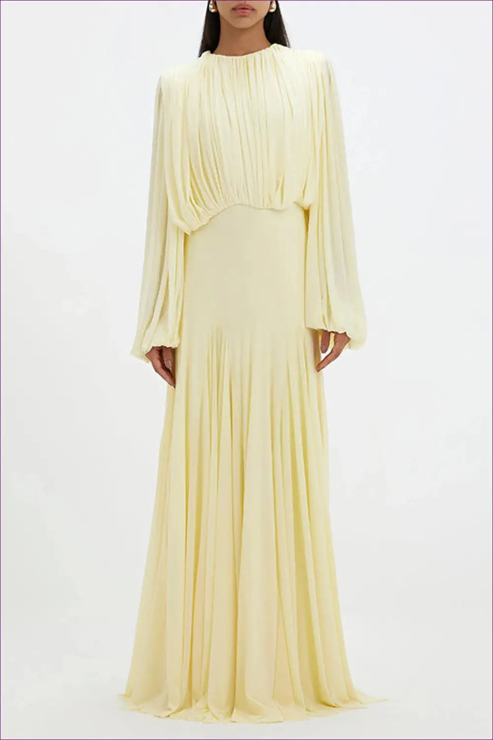 A Line Dress with Ruched Waist - Soft Focus Charm - Casual • Cotton • Dresses - Lingerie Hut