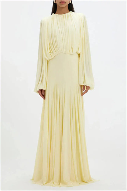 A Line Dress with Ruched Waist - Soft Focus Charm - Casual • Cotton • Dresses - Lingerie Hut