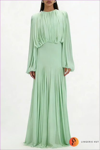 A Line Dress with Ruched Waist - Soft Focus Charm - s / Light Green - Casual • Cotton • Dresses - Lingerie Hut