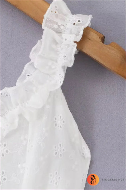 A Line Dress with Ruffle Trim - Daylight Romance - Boho • Casual • Cotton • Lingerie Hut