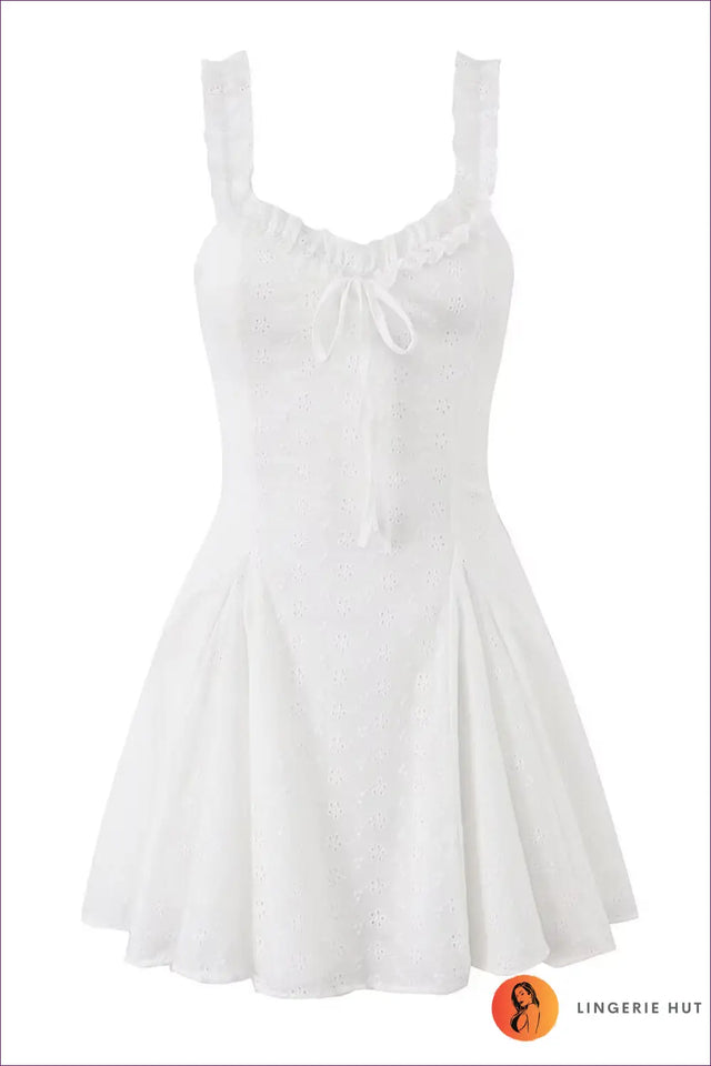 A Line Dress with Ruffle Trim - Daylight Romance