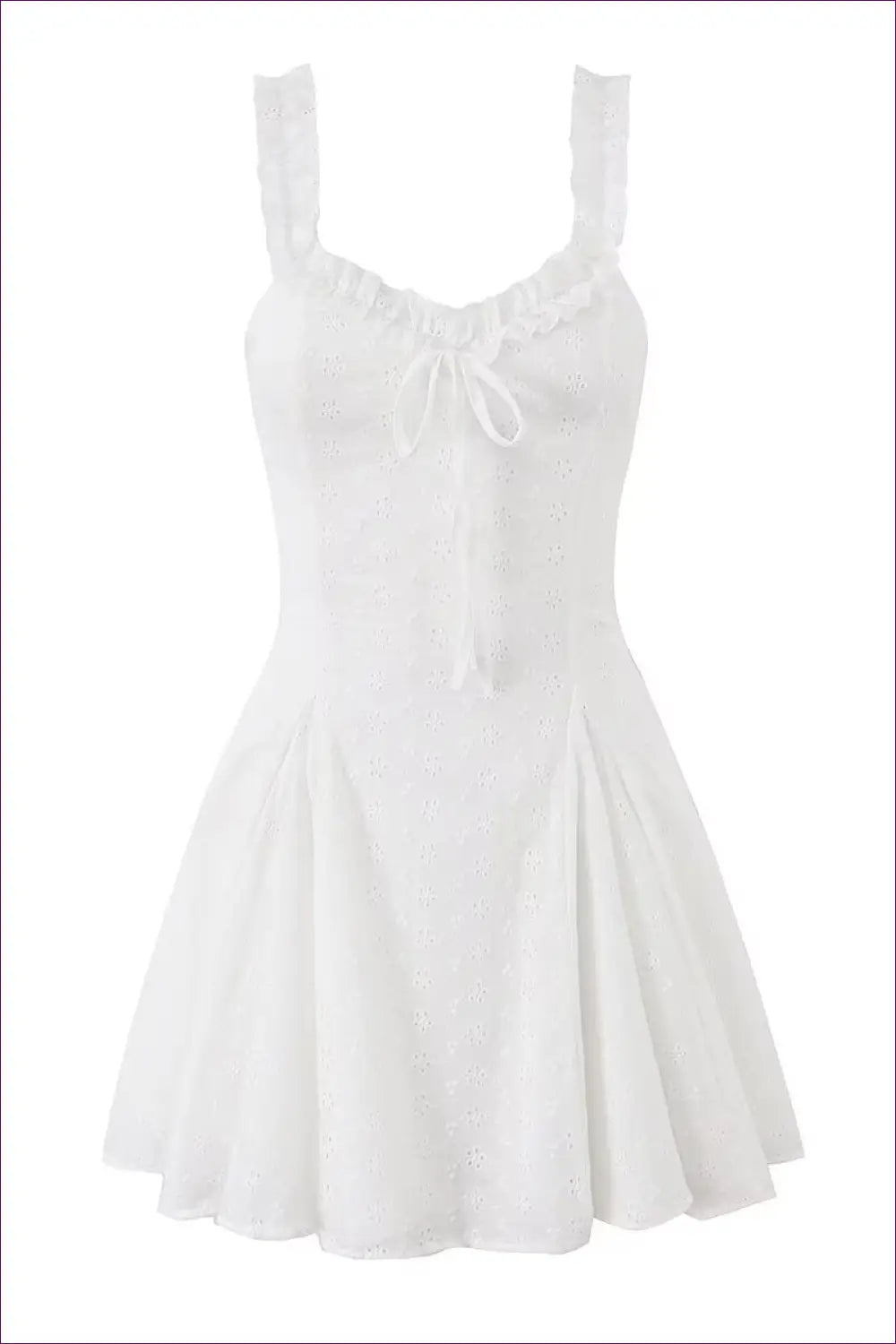 A Line Dress with Ruffle Trim - Daylight Romance - Boho • Casual • Cotton • Lingerie Hut